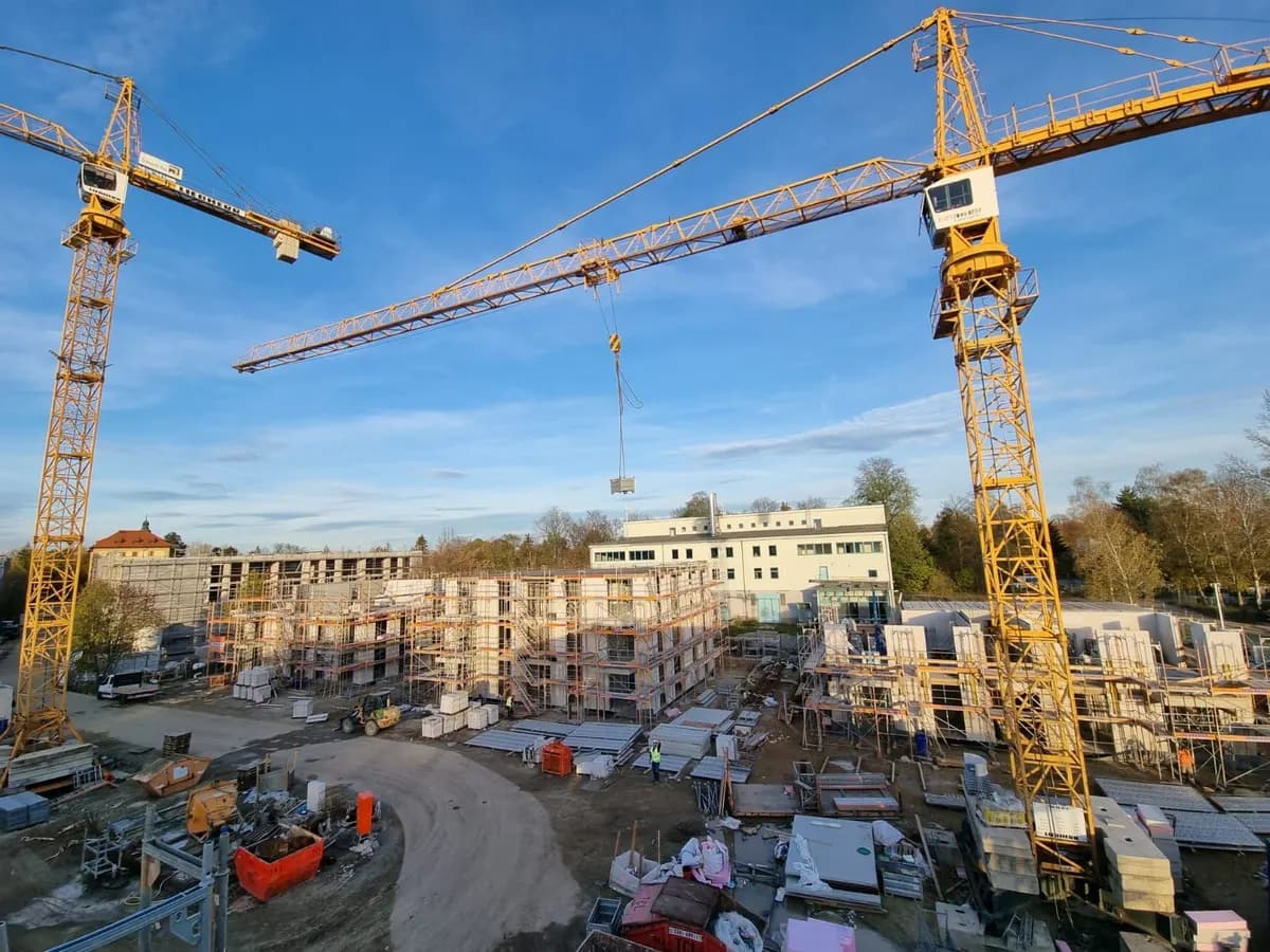 Rohbau der Parkstadt Leipzig an der Chemnitzer Straße