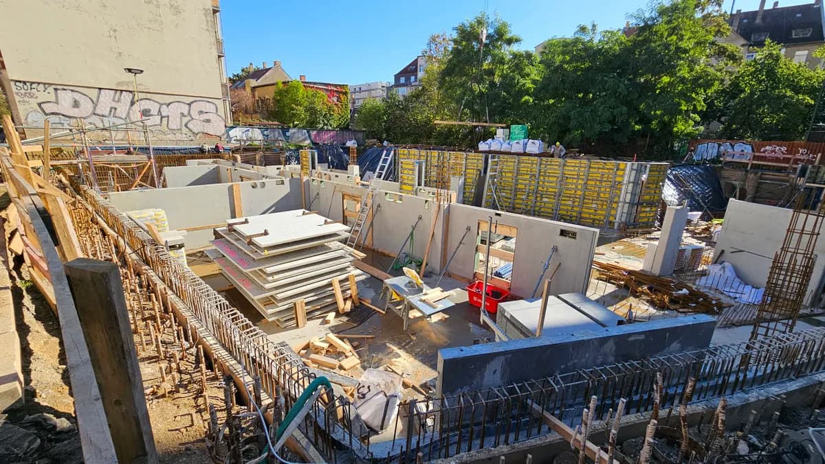 Rohbau Könneritzstraße, Baustellenfoto 2