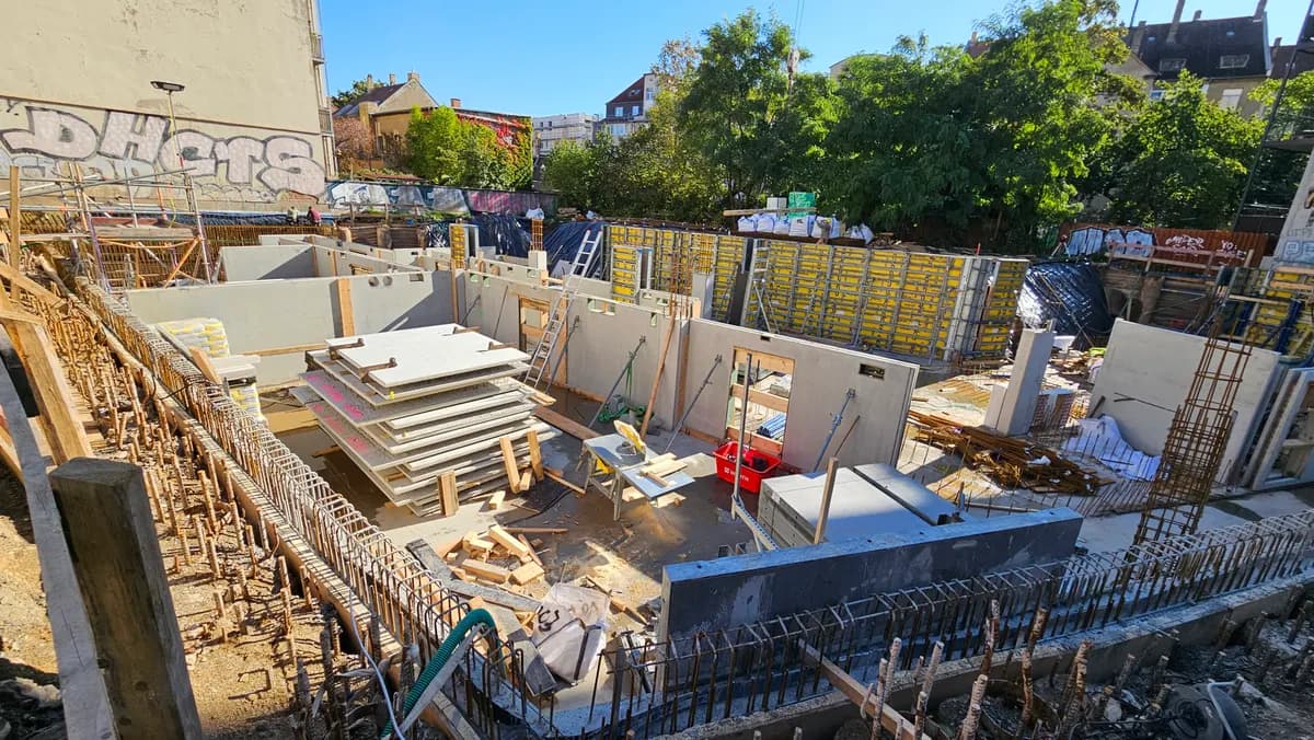 Rohbau Könneritzstraße, Baustellenfoto 3