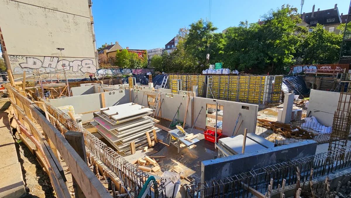 Rohbau Könneritzstraße, Baustellenfoto 4